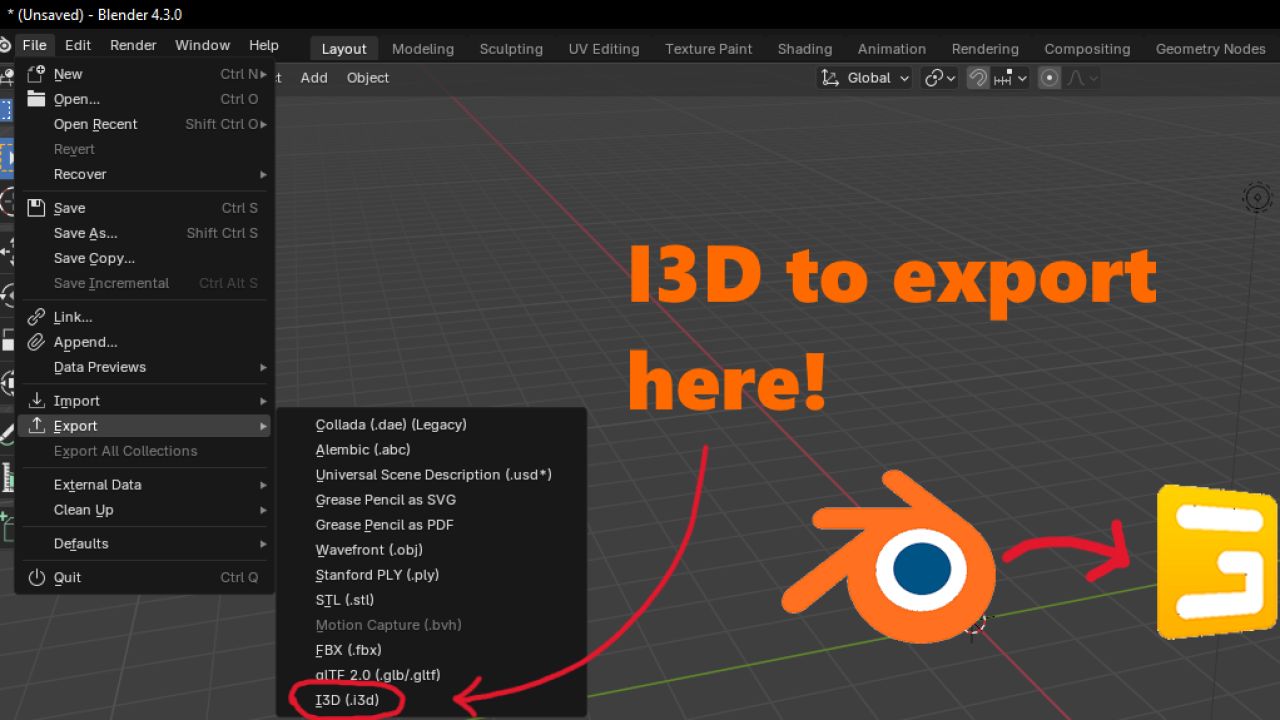 Blender I3D Exporter V1.0.0.1
