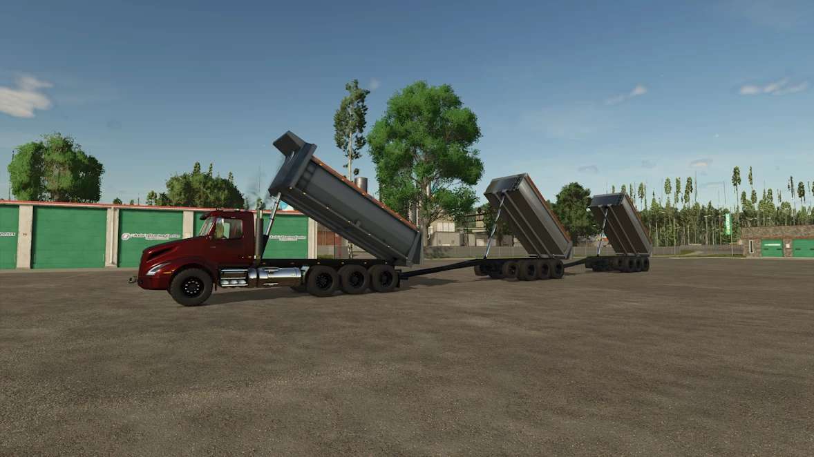 BM Volvo Truck and Pup Dump Trailer v2.0