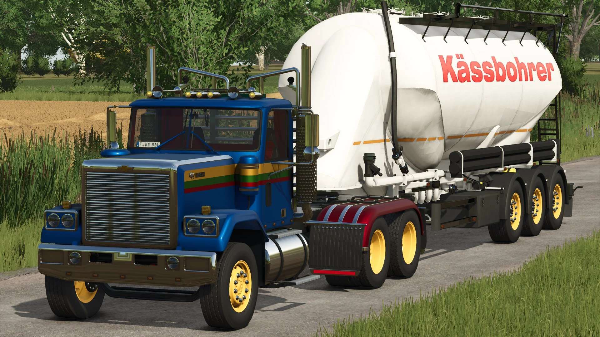 Chevrolet Bison Truck & Kassbohrer Trailers v1.0