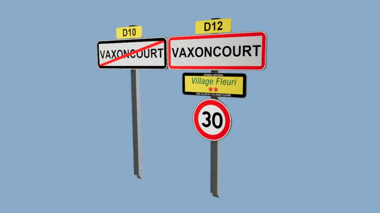 Commune entrance and exit sign Prefab V1.0