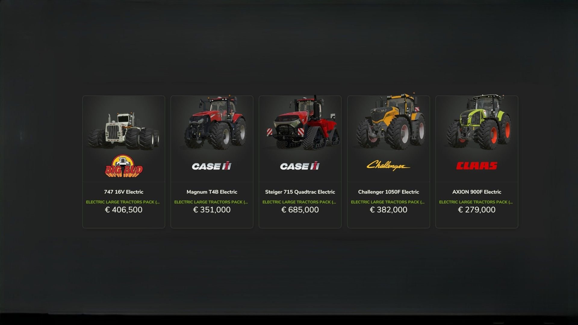 Electric Large Tractors Pack V1.0