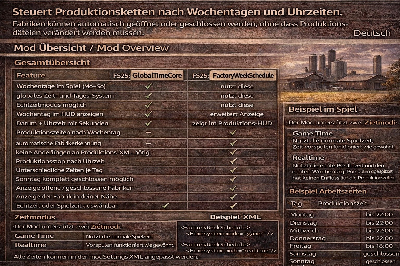 Factory Week Schedule v1.0