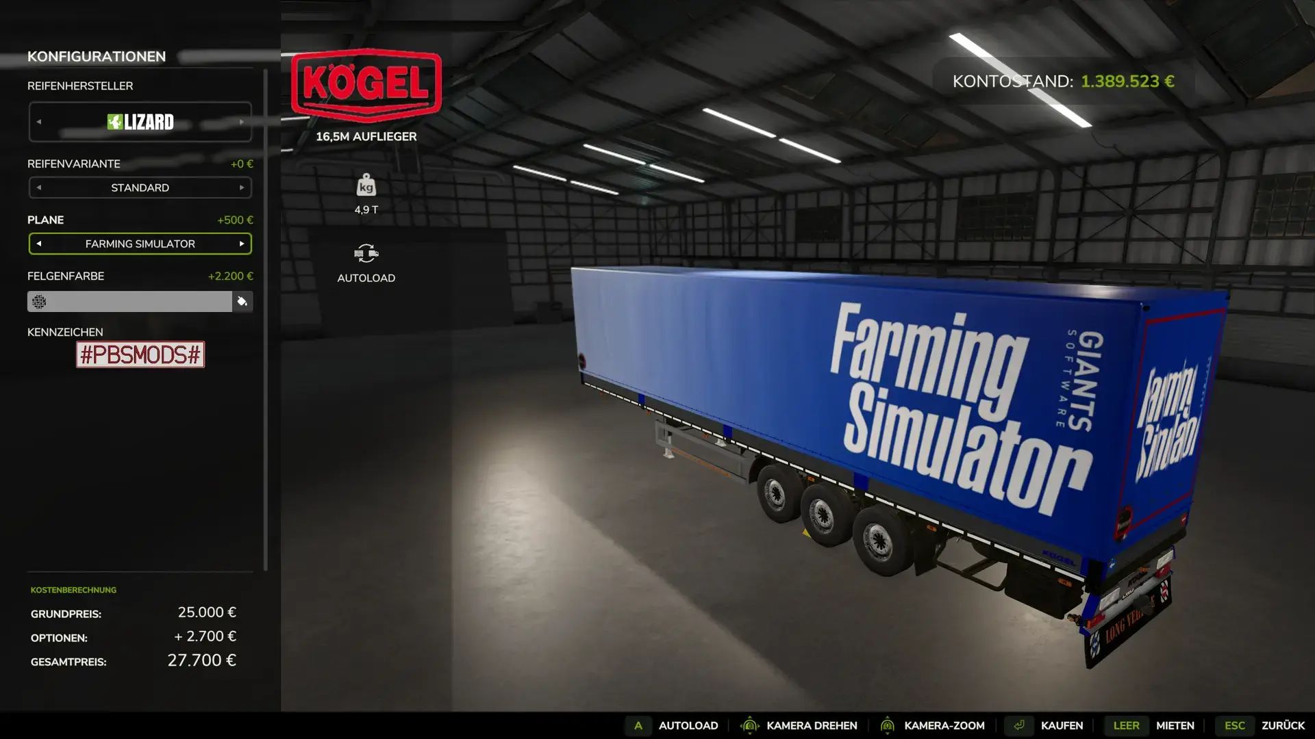 Kögel Trailer flat bed V1.1.0.1
