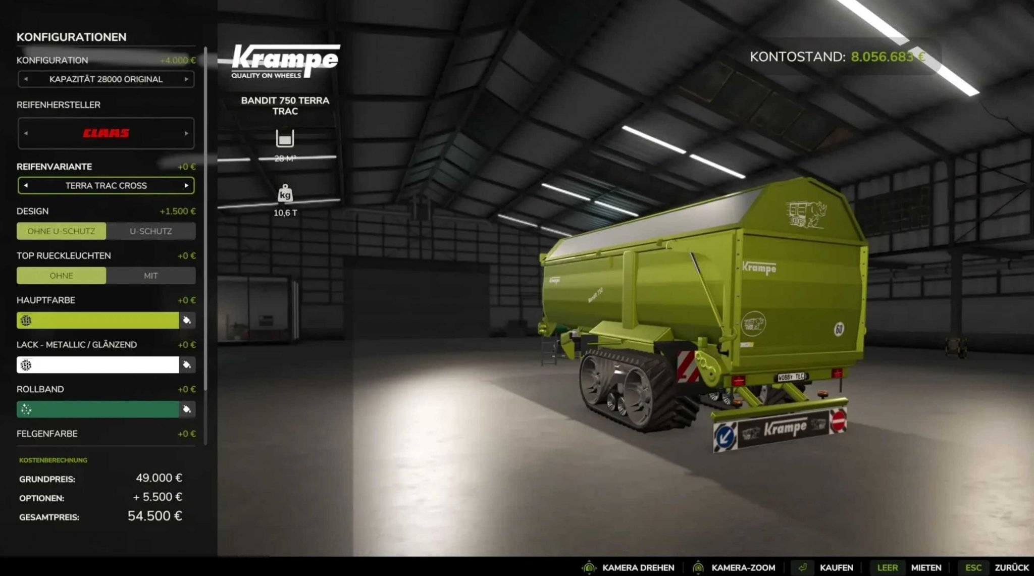 Krampe Bandit 750 TerraTrac WobbyTec v1.0