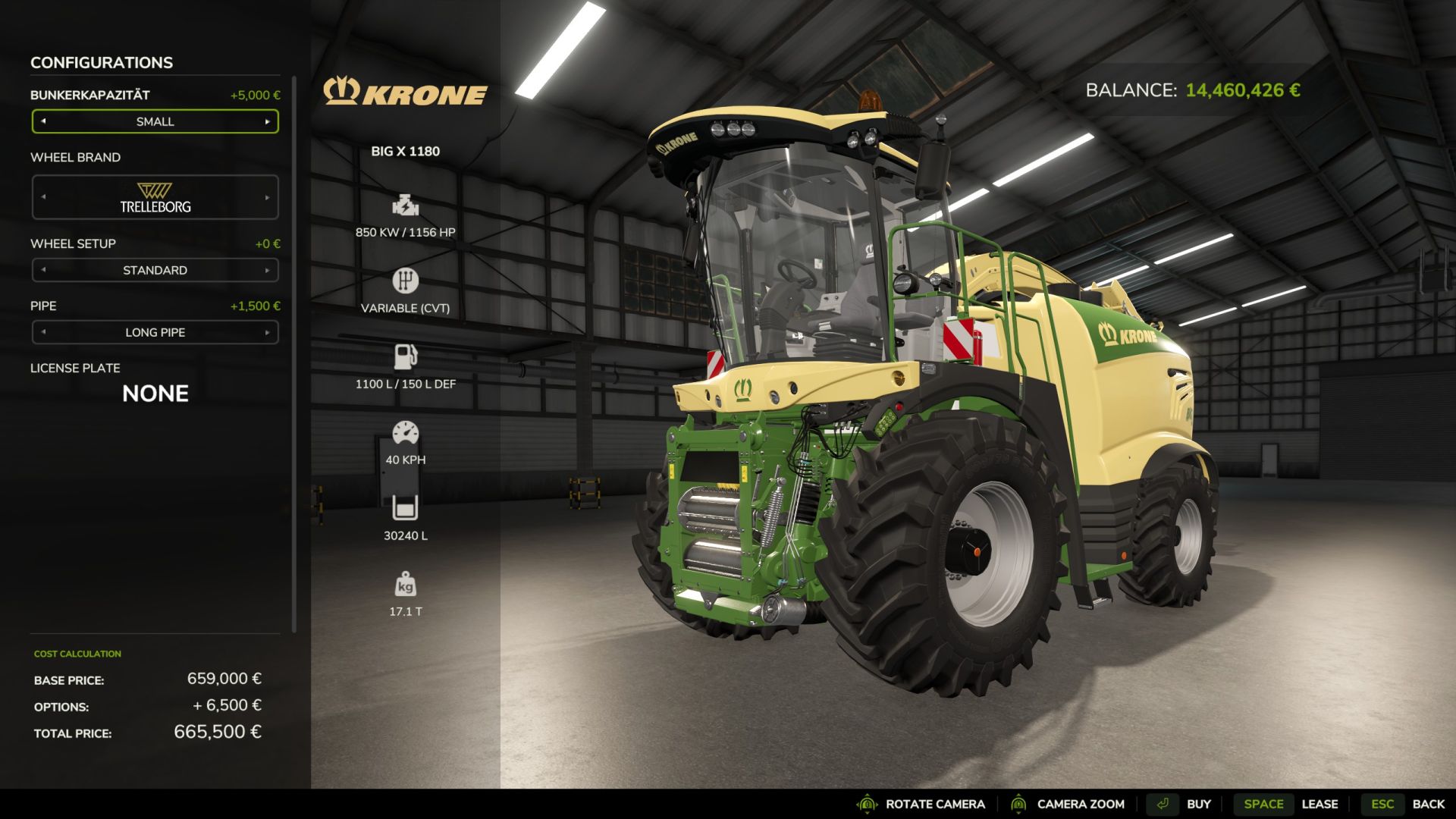 Krone Big X 1180 with hopper v1.0.0.1