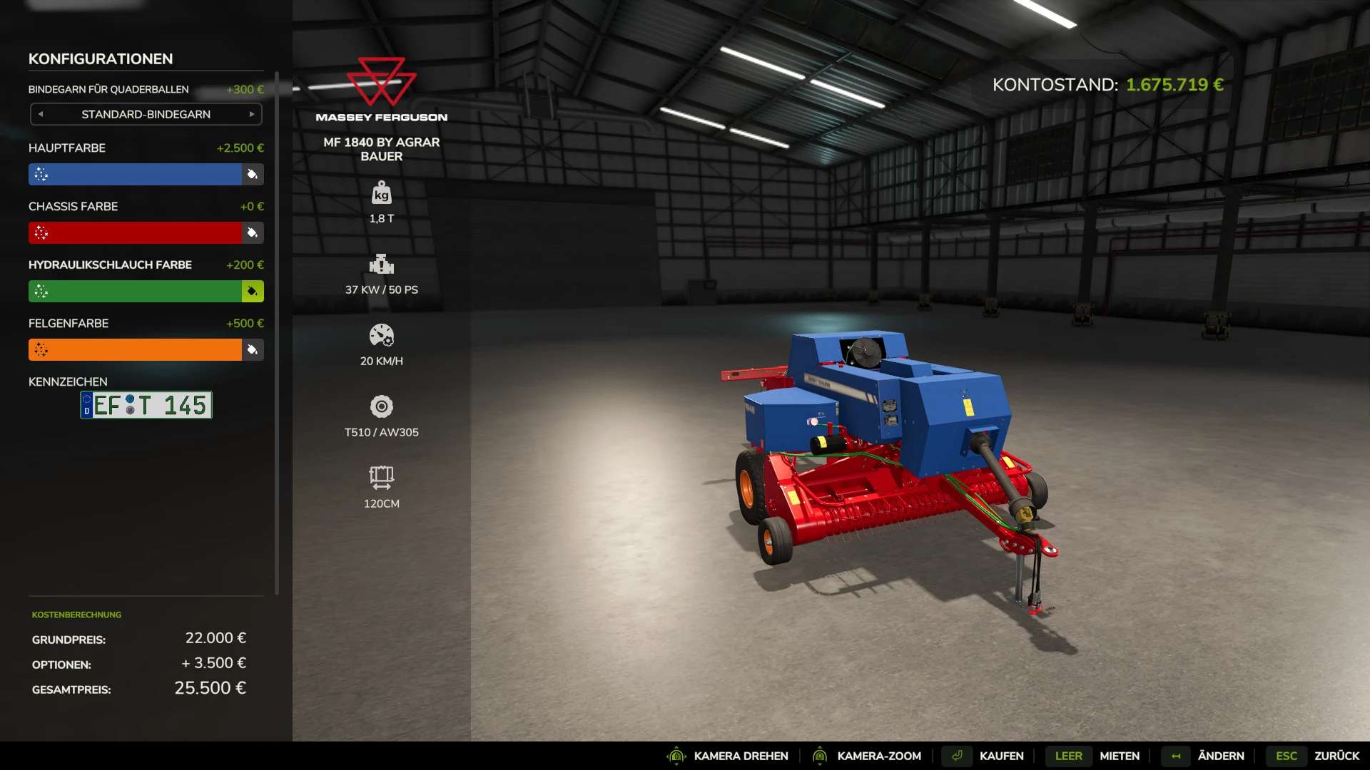 Massey Ferguson 1840 HD baler v1.0