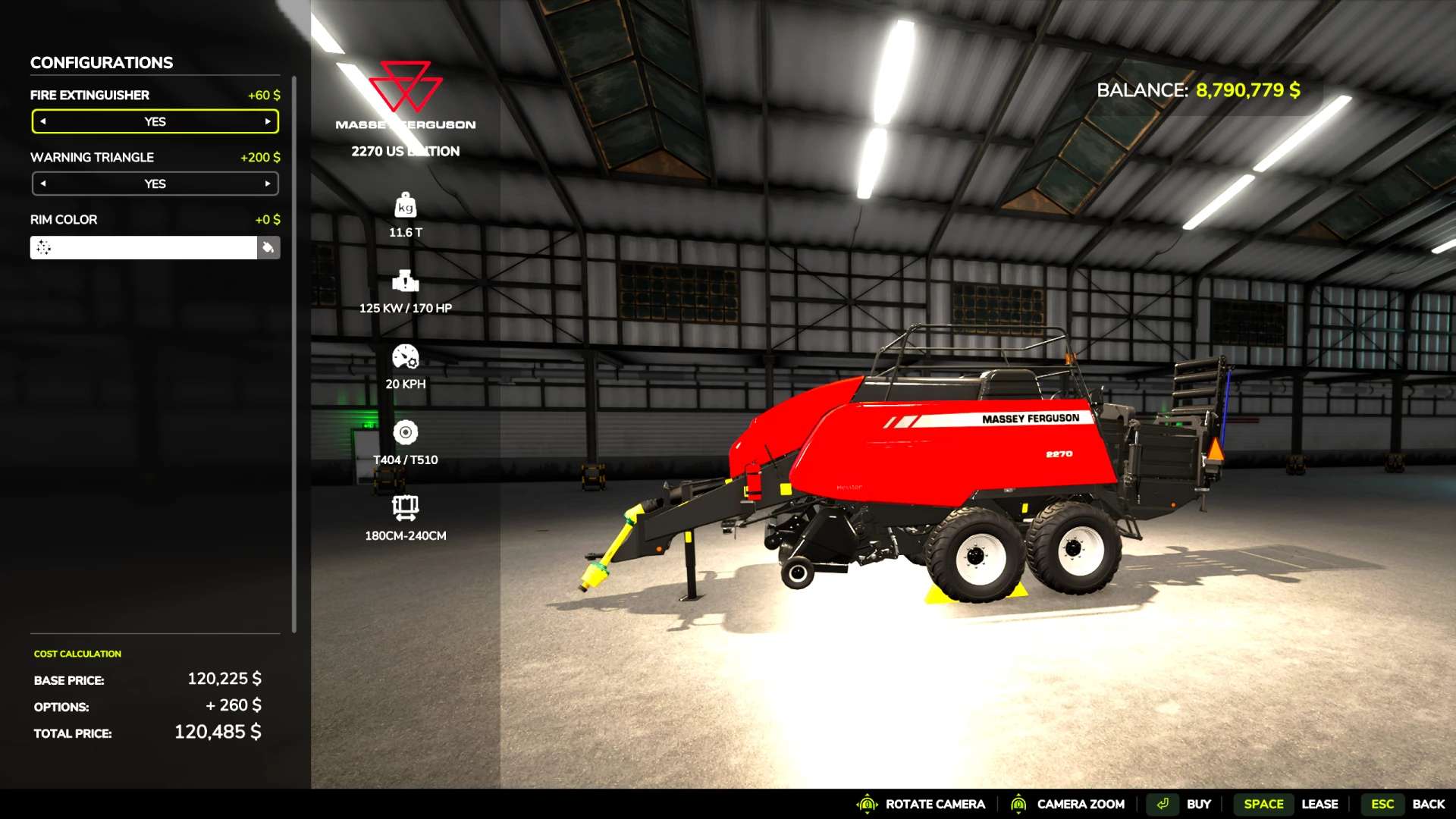 Massey Ferguson 2270 Bailer USA v1.0