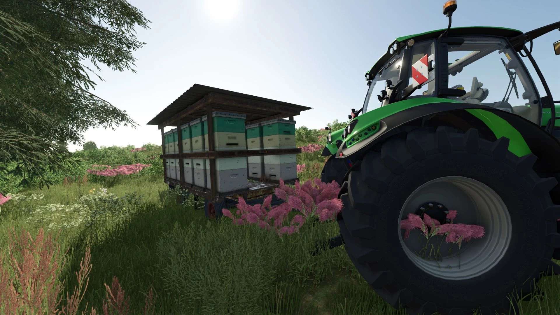 Old trailer with beehives v1.0