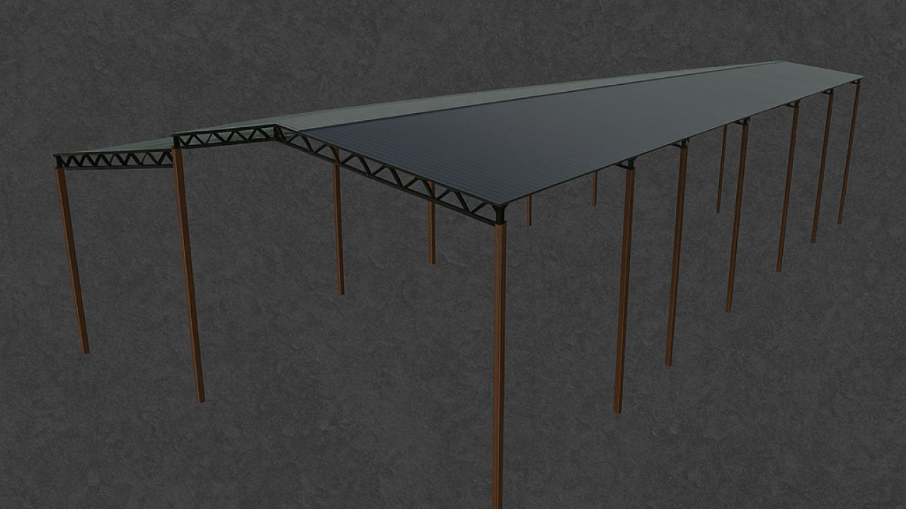 Open Pole Metal Shed V1.0