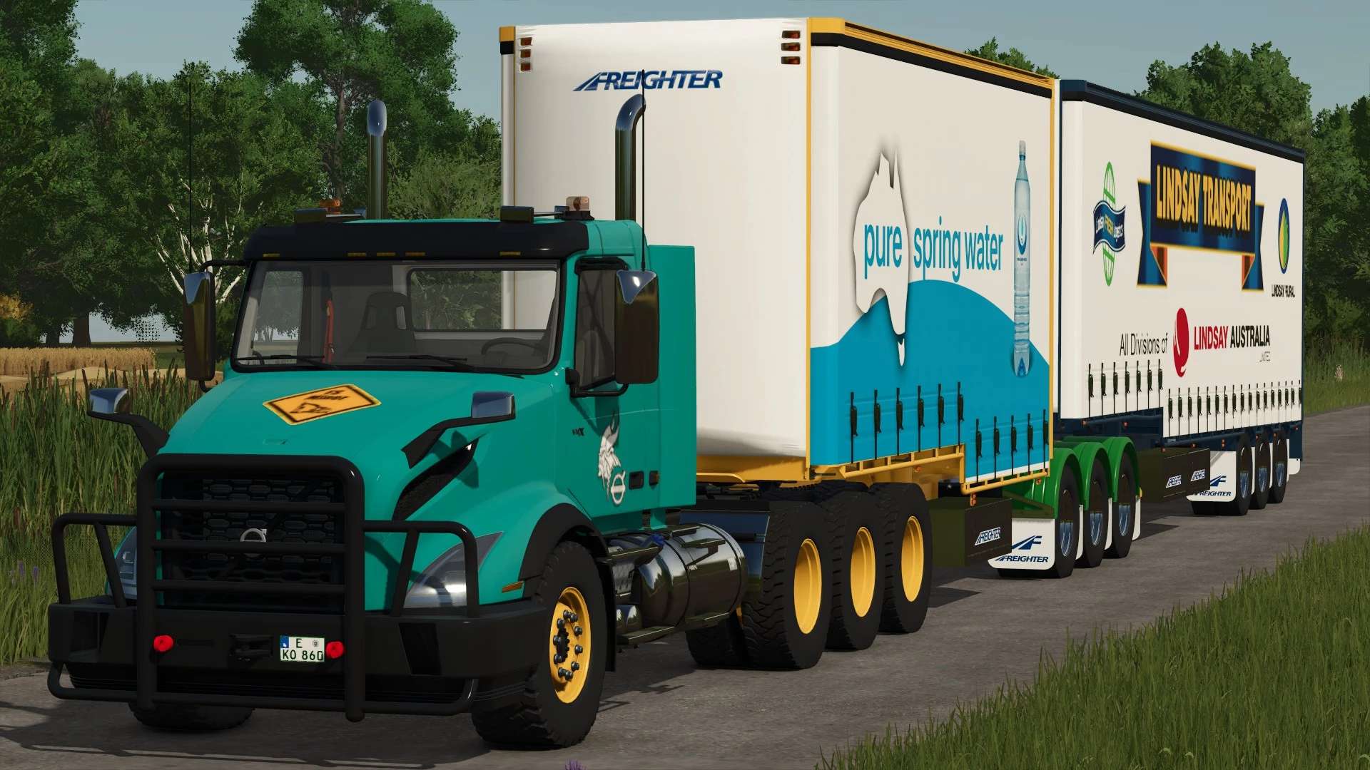 Volvo VNX 300 Truck & MaxiTrans Freighter Trailers v1.0